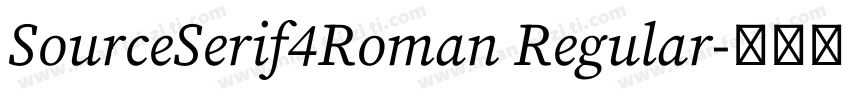 SourceSerif4Roman Regular字体转换